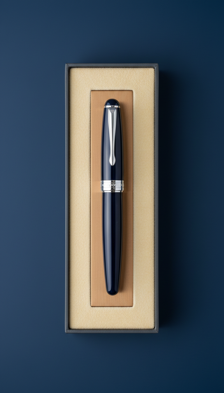 Midnight Blue Fountain Pen Velvet Case